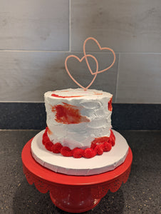 Valentine's Day Cake with Topper