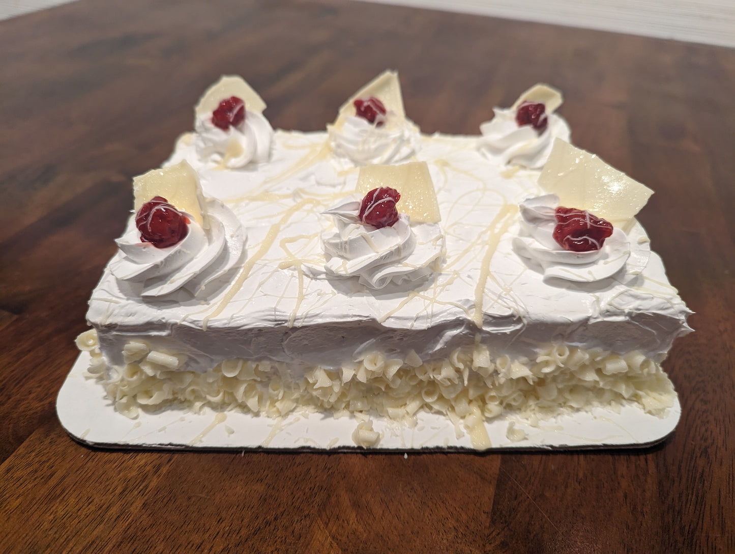 Winter White Cherry Cake - January Cake of the Month